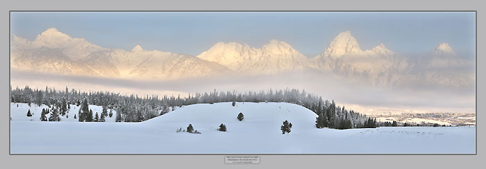 Teton Range at Sunrise framed limited edition photograph