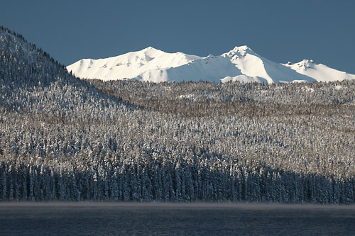 Odell Lake and Diamond Peak Winter Oregon