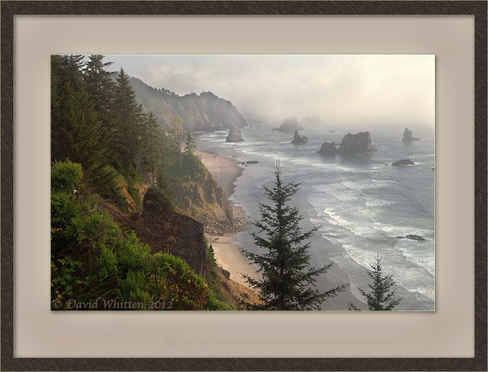 Oregon Coast Beach and cliffs
