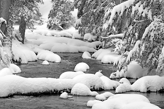 Spring Creek, Snow photo, Oregon, photographer - David Whitten Photography