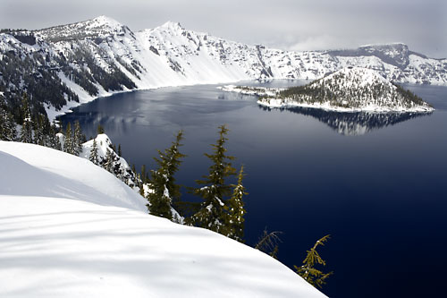 Crater Lake National Park Snow Photo Oregon Winter Photographer David Whitten