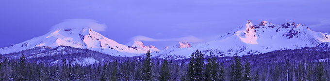 The Three Sisters and Broken Top Mountain from Mt. Bachelor, Oregon