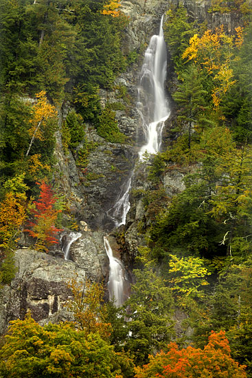 Roaring Brook Falls photograph, Adirondack Mountains New York - Photographer David Whitten