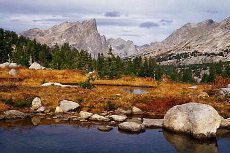 Warbonnet Peak Deep Lake Wind River Mountains photo Wyoming Cirque of the towers Wind Rivers