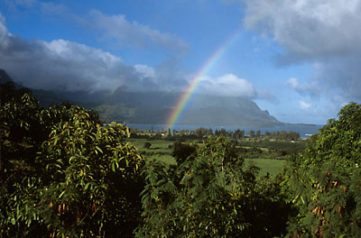 Hanalei Bay Rainbow Kauai Hawaii