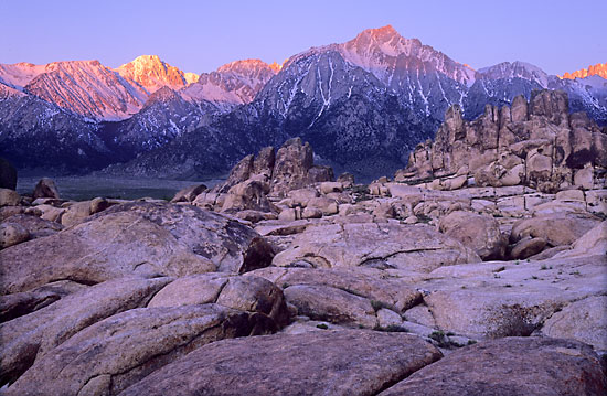 Lone Pine Peak from Owens Valley, Sierra Nevada, California photographer David Whitten